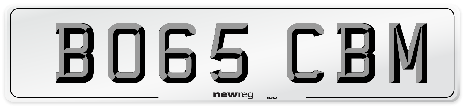 BO65 CBM Number Plate from New Reg